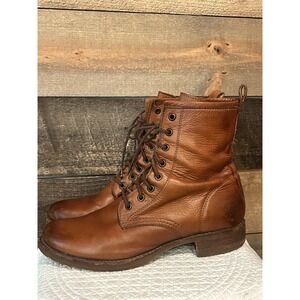 Women's Vintage FRYE Veronica LEATHER Lace-up BOOTS 10 B